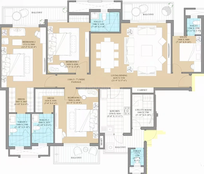 3.5 BHK Flat in ATS Kingston Heath in Sector 150, Noida - Image 497585