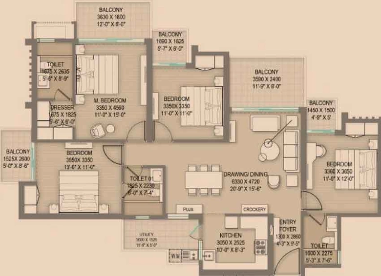 4 BHK Flat in Arihant One in Sector 1, Greater Noida - Image 504335