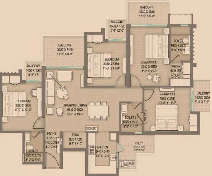 4 BHK Flat in Arihant One in Sector 1, Greater Noida - Image 504336