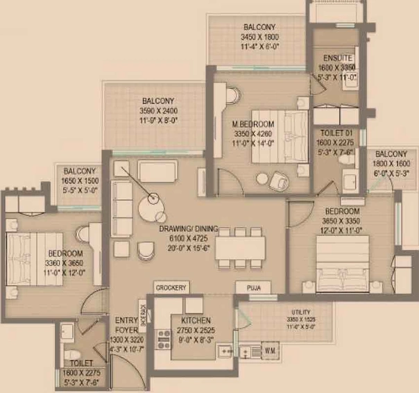 3 BHK Flat in Arihant One in Sector 1, Greater Noida - Image 504334