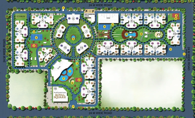 Master Plan of Purvanchal Royal Square in Chi 5, Greater Noida - Image 53224