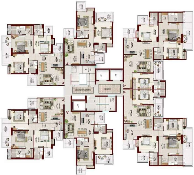 Floor Plan of Irish Pearls in Sector 1, Greater Noida - Image 67913