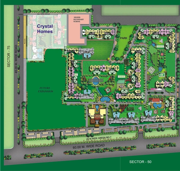 Master Plan of Amrapali Silicon City in Sector 75, Noida - Image 68771