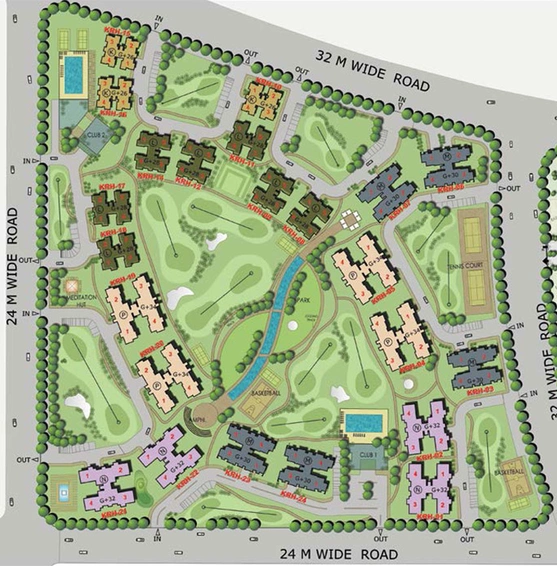 Master Plan of Jaypee Greens Krescent in Sector 129, Noida - Image 49988