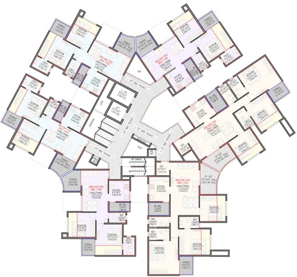 Floor Plan of Rose Gardenia in Kiwale, Pune - Image 16501