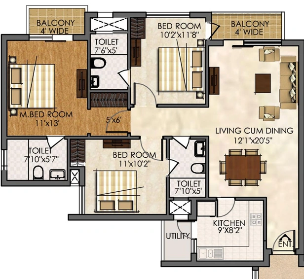 3 BHK Flat in Logix Neo World in Sector 150, Noida - Image 498422