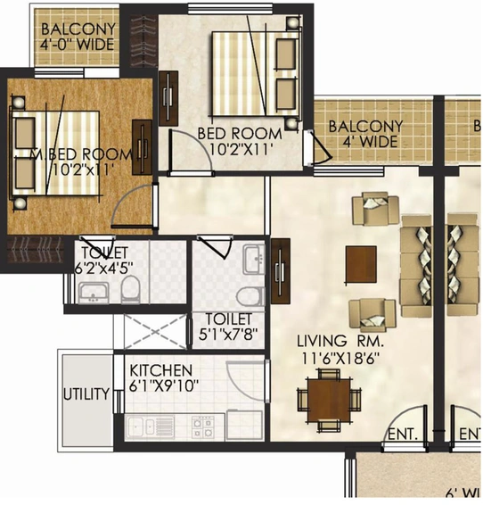 2 BHK Flat in Logix Neo World in Sector 150, Noida - Image 498421