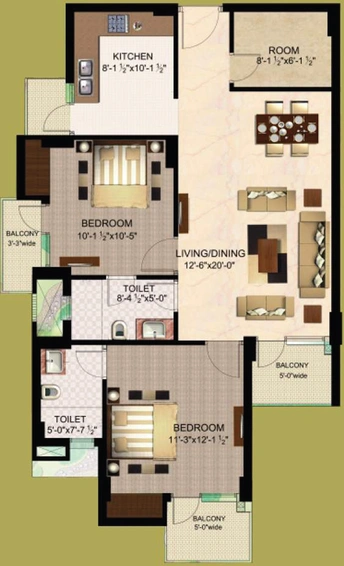 2 BHK Flat in Logix Blossom County in Sector 137, Noida - Image 498517