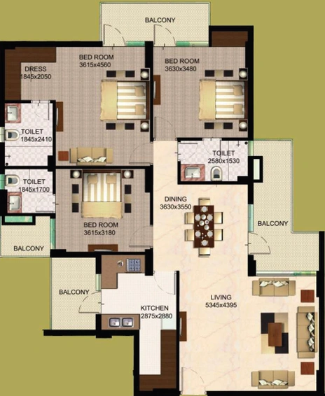 3 BHK Flat in Logix Blossom County in Sector 137, Noida - Image 498520