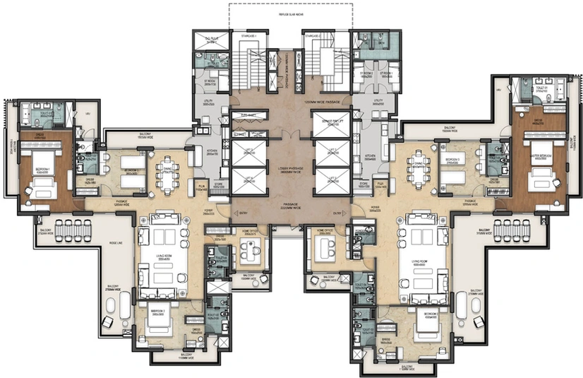 Floor Plan of Max Estate 128 in Sector 128, Noida - Image 61555