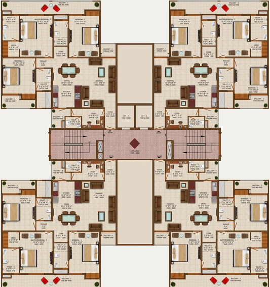 Floor Plan of Sethi Venice in Sector 150, Noida - Image 1655