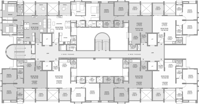 Floor Plan of Kolte Little Earth in Mamurdi, Pune - Image 16487