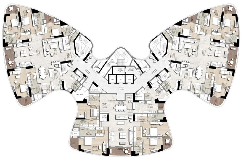 Floor Plan of Jaypee Boomerang Residences in Sector 128, Noida - Image 50282