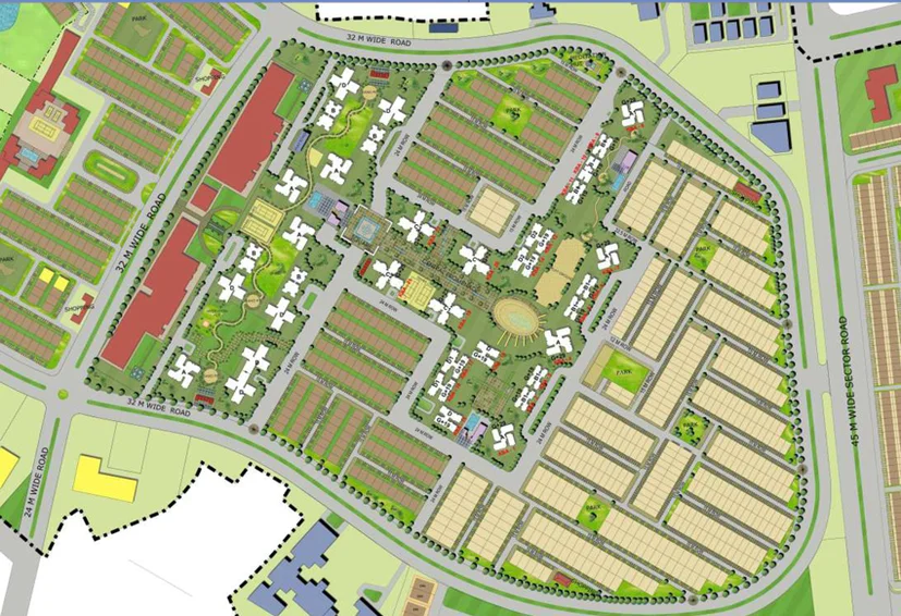 Master Plan of Jaypee Kensington Boulevard in Sector 128, Noida - Image 50289