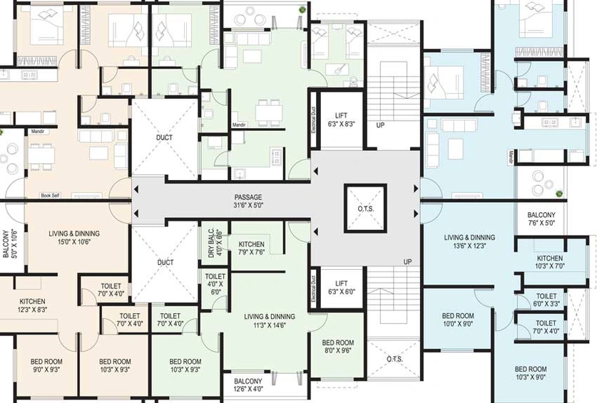 Floor Plan of Krisala 41 Magia in Mamurdi, Pune - Image 16475