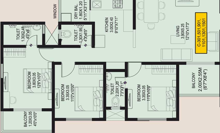 3 BHK Flat in Vighnaharta Life Canvas in Mamurdi, Pune - Image 432910