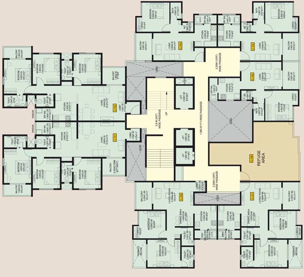 Floor Plan of Vighnaharta Life Canvas in Mamurdi, Pune - Image 16466