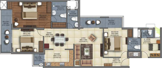 3 BHK Flat in Mahagun Mywoods Phase 1 in Sector 16 C, Greater Noida - Image 666662