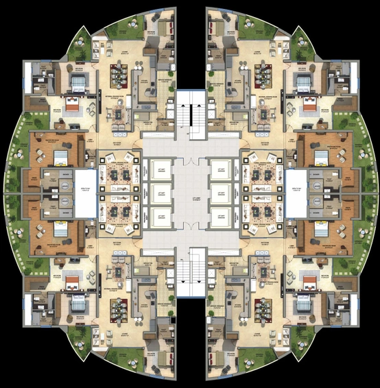 Floor Plan of Supertech ORB in Sector 74, Noida - Image 57370