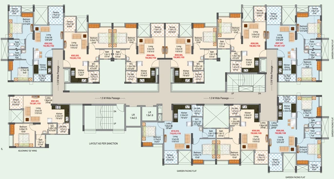 Floor Plan of Mantra 24 West in Gahunje, Pune - Image 16445
