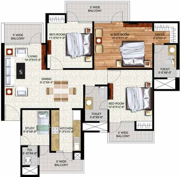 3 BHK Flat in Rudra Uno in Sector 150, Noida - Image 499337