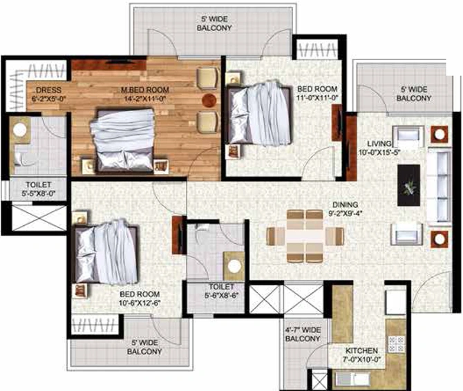 3 BHK Flat in Rudra Uno in Sector 150, Noida - Image 499336
