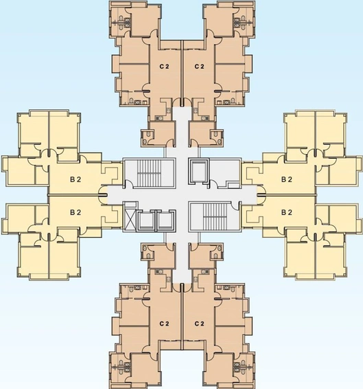 Floor Plan of Jaypee Aman in Sector 151, Noida - Image 93664