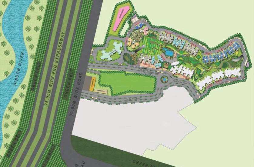 Master Plan of Ajnara Ambrosia in Sector 118, Noida - Image 52750