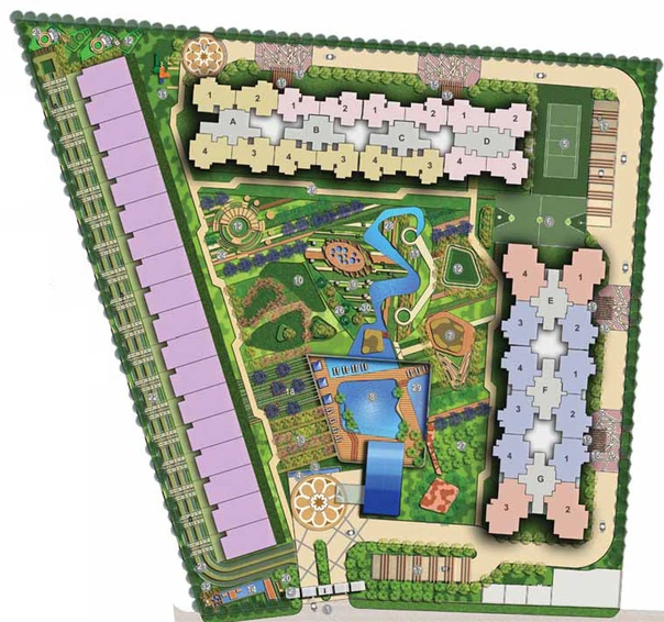 Master Plan of Ajnara The Belvedere in Sector 79, Noida - Image 50446
