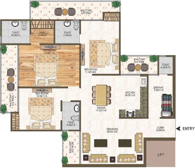 3 BHK Flat in Antriksh Grand View in Sector 150, Noida - Image 512790