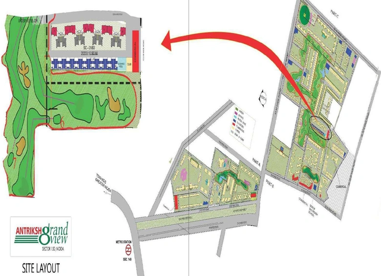 Master Plan of Antriksh Grand View in Sector 150, Noida - Image 57038