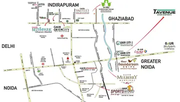 Location of Gaur City 7th Avenue - Image 83187
