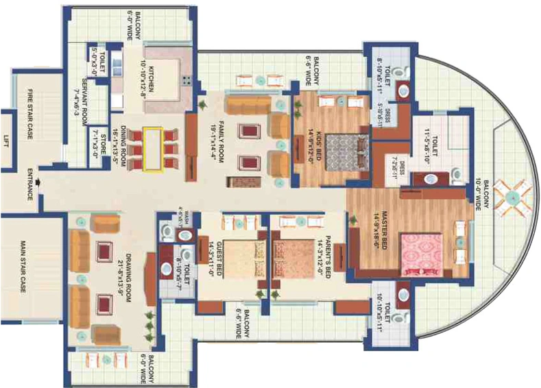 4 BHK Flat in Laureate Parx in Sector 108, Noida - Image 499638