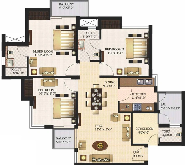 3 BHK Flat in Urbtech Xaviers in Sector 168, Noida - Image 273819