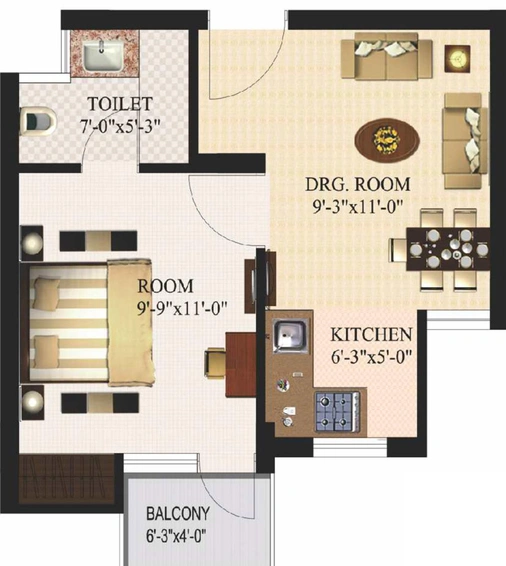 1 BHK Flat in Urbtech Xaviers in Sector 168, Noida - Image 273816