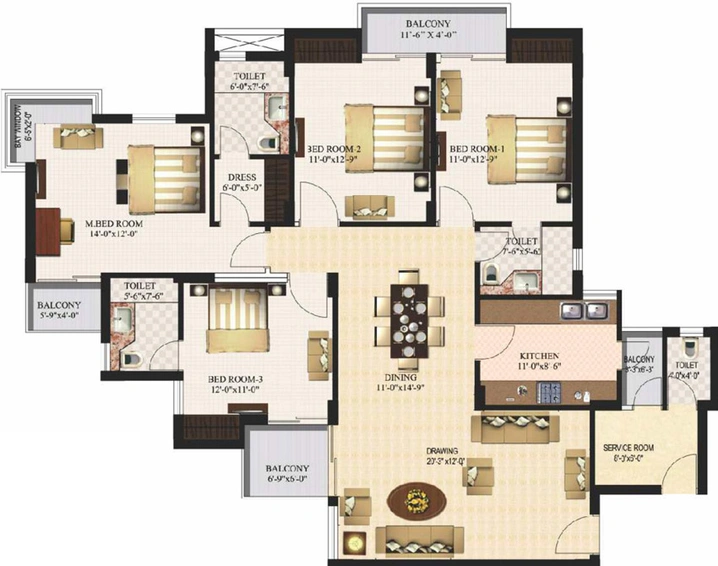 4 BHK Flat in Urbtech Xaviers in Sector 168, Noida - Image 273820