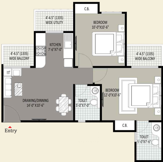 2 BHK Flat in Sethi Max Royal in Sector 76, Noida - Image 500409