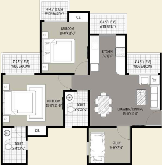 2 BHK Flat in Sethi Max Royal in Sector 76, Noida - Image 500411