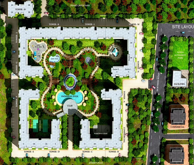 Master Plan of Antriksh Forest in Sector 77, Noida - Image 51034