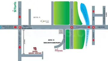 Location of Ajnara Grand Heritage - Image 51054