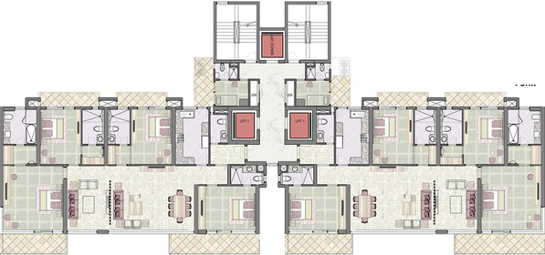 Floor Plan of Jaypee Kasablanca Towers in Sector 128, Noida - Image 51164