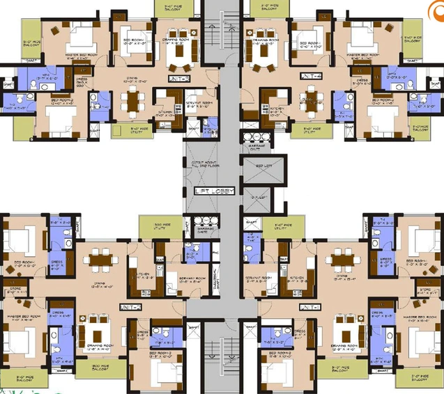 Floor Plan of AVS Orchard in Sector 77, Noida - Image 51273