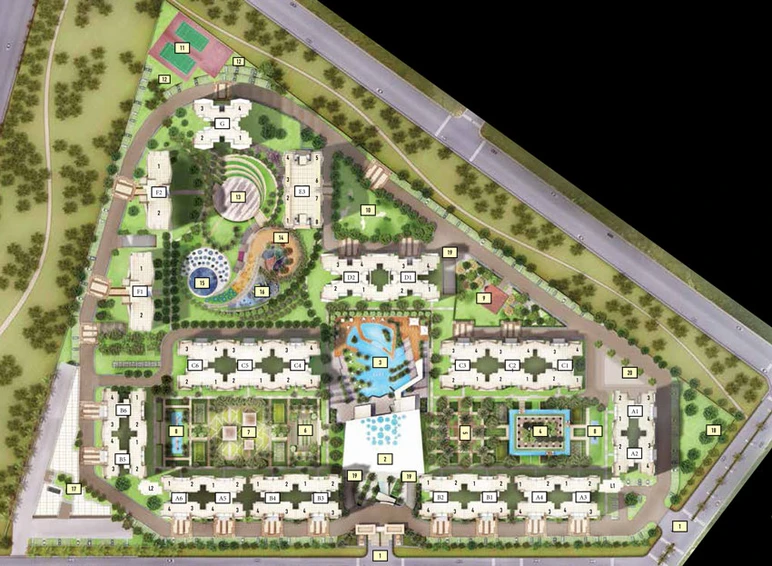 Master Plan of ABA Cleo County in Sector 121, Noida - Image 51295