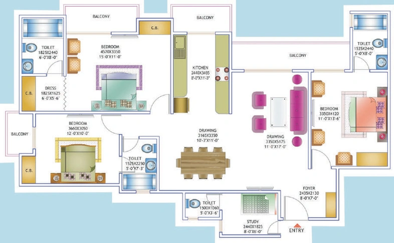 3 BHK Flat in Maxblis White House in Sector 75, Noida - Image 274825