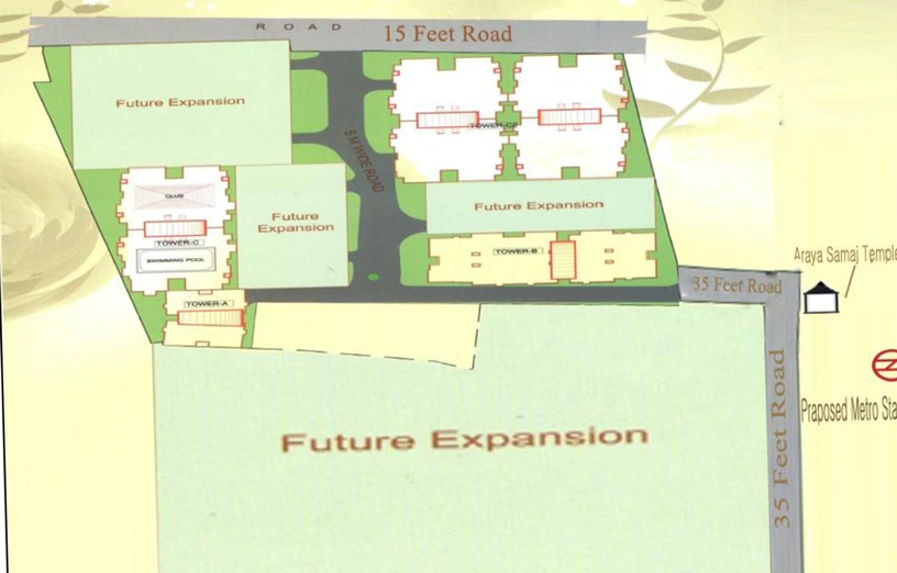Master Plan of Jaguar Aryan Apartments in Sector 73, Noida - Image 51340