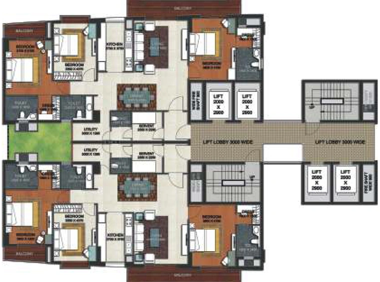 Floor Plan of TGB Meghdutam in Sector 50, Noida - Image 51370