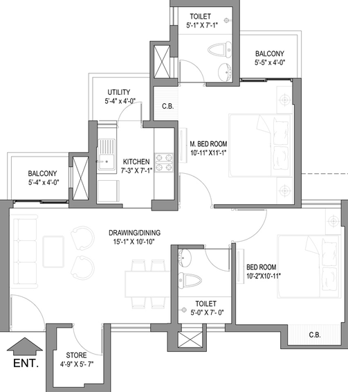 2 BHK Flat in Stellar One in Sector 1, Greater Noida - Image 660476
