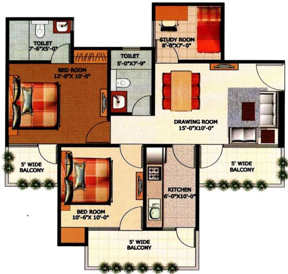 2 BHK Flat in Elegant Apex Splendour in Techzone 4, Greater Noida - Image 572224