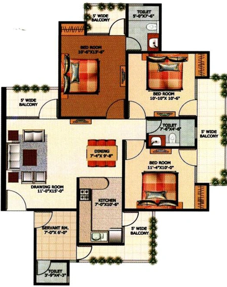 3 BHK Flat in Elegant Apex Splendour in Techzone 4, Greater Noida - Image 572226