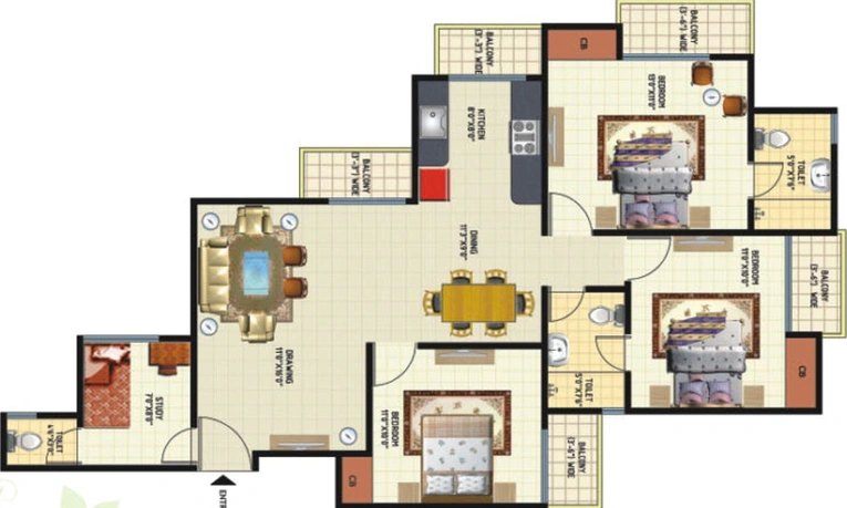 3 BHK Flat in Amrapali Princely Estate in Sector 76, Noida - Image 501558